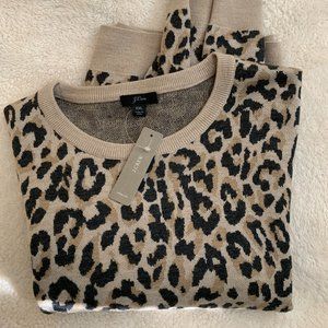 Leopard print J.Crew sweater